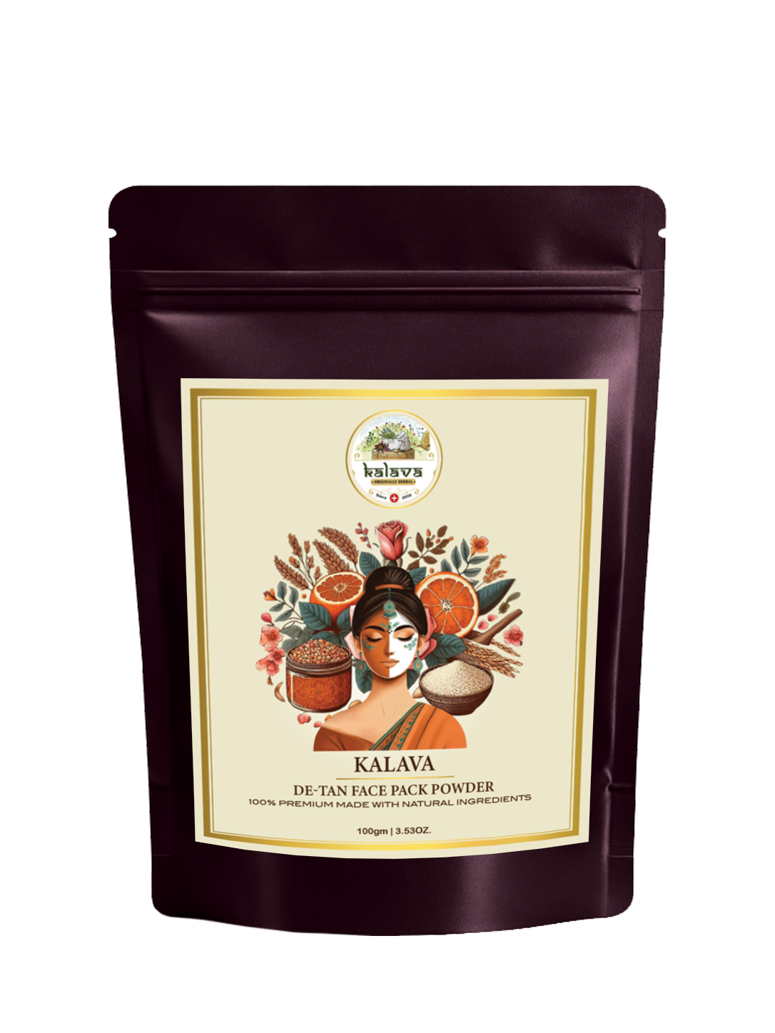Kalava De-Tan Face Pack Powder