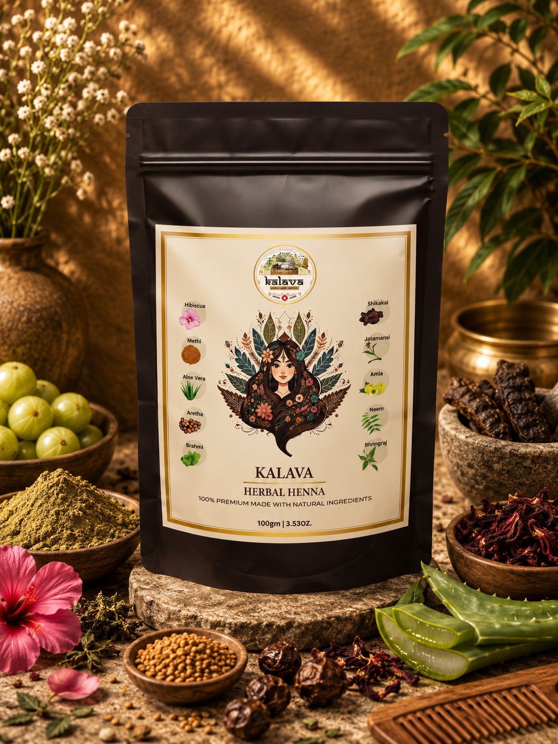 Kalava Herbal Henna Powder