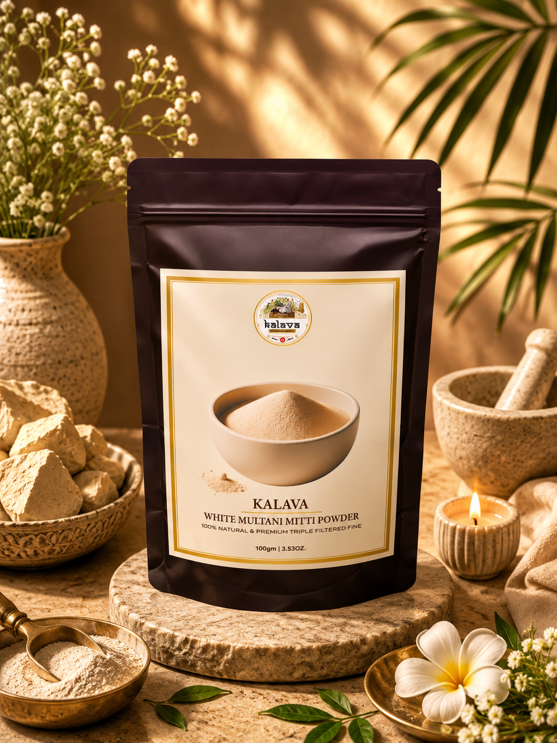Kalava White Multani Mitti Powder